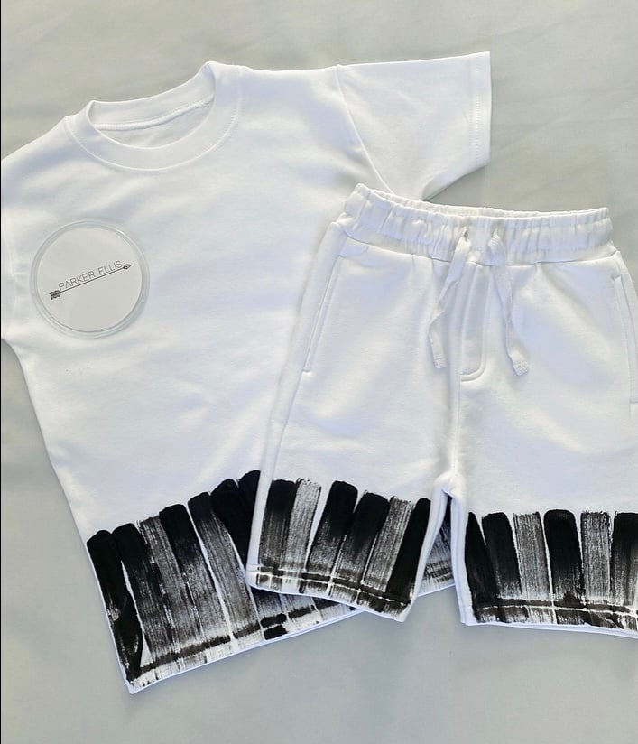 Image of White Brushed Shorts 