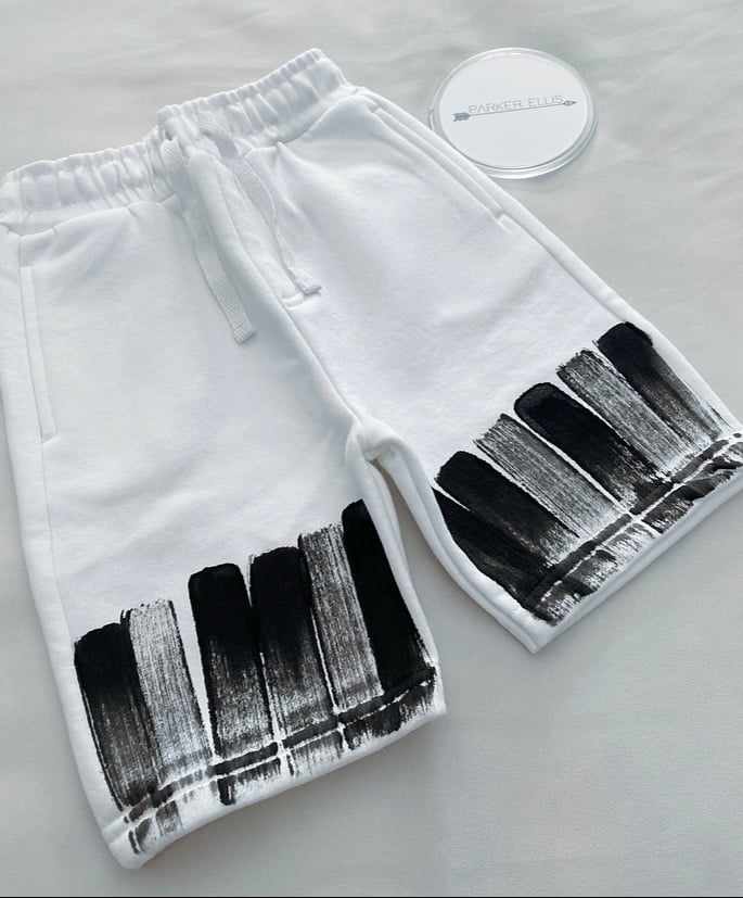 Image of White Brushed Shorts 