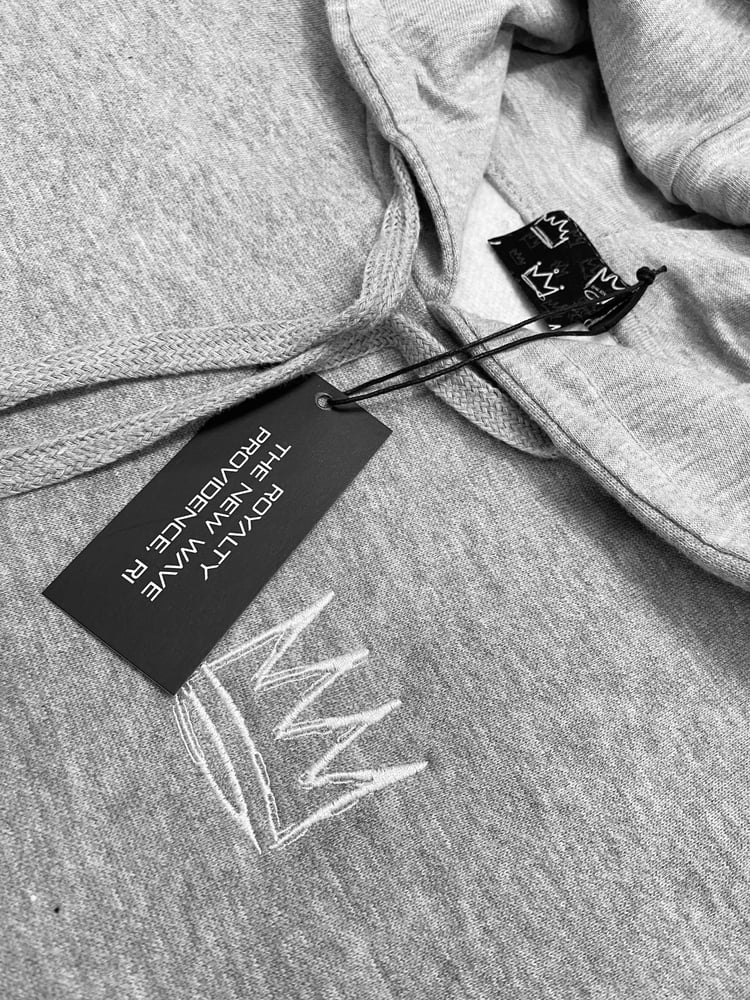 Image of GREY “CROWN” HOODIE