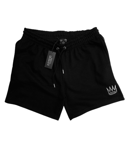 Image of BLACK “CROWN” SHORTS