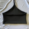 STAPLE HALTER  : BLACK RIBBED 