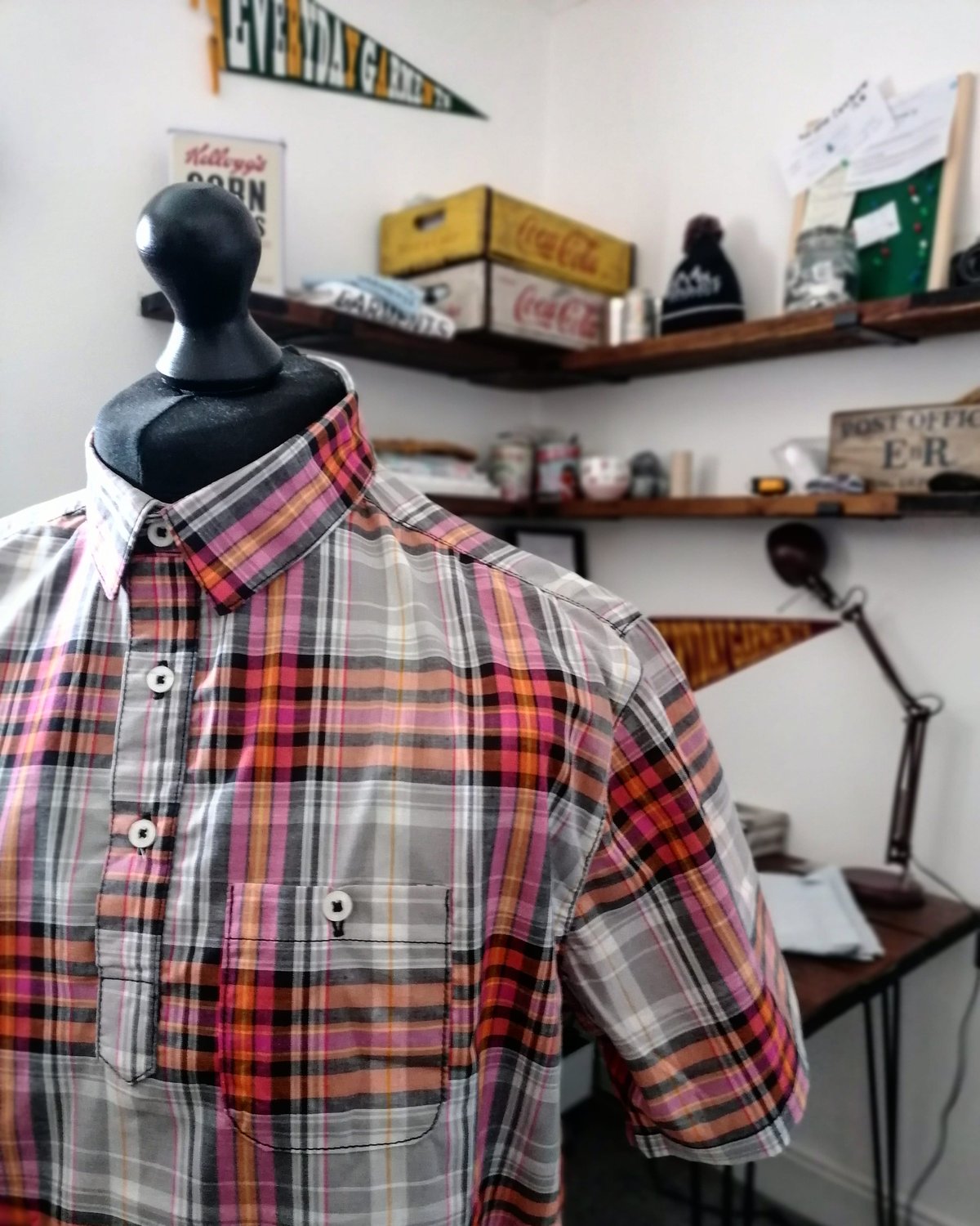Image of EVERYDAY GARMENTS POPOVER CHECK SHIRTS 