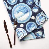 Image 1 of North Coast Landscapes tea towel - Navy