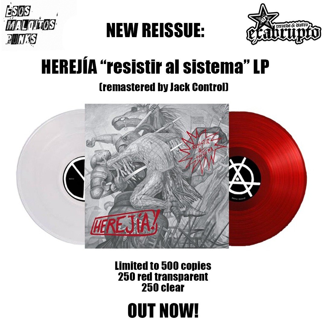 Image of Herejia ‎– "Resistir Al Sistema" Lp