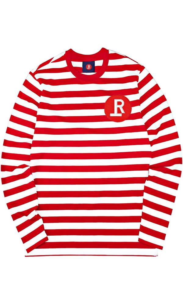 Image of Red & White Revenue Stripe Tee