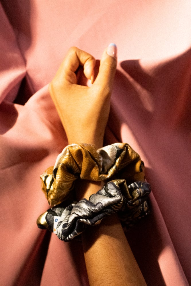 Image of OY A Donation Scrunchie Tiger