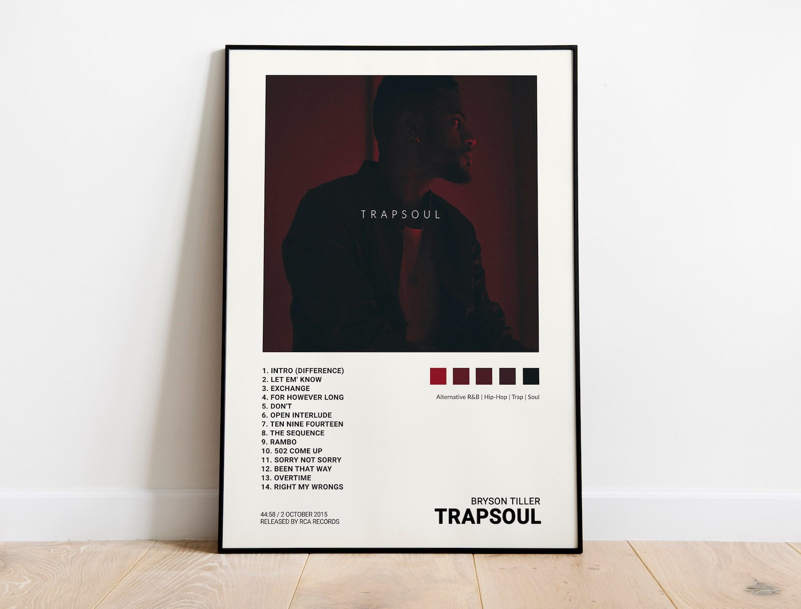 Y-1143 Trapsoul Bryson Tiller Album Cover Music Rap Singer Poster 24x36 27x40IN 