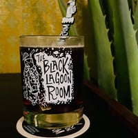 Image 1 of BLACK LAGOON ROOM Logo 14oz Old Fashioned Cocktail Glass