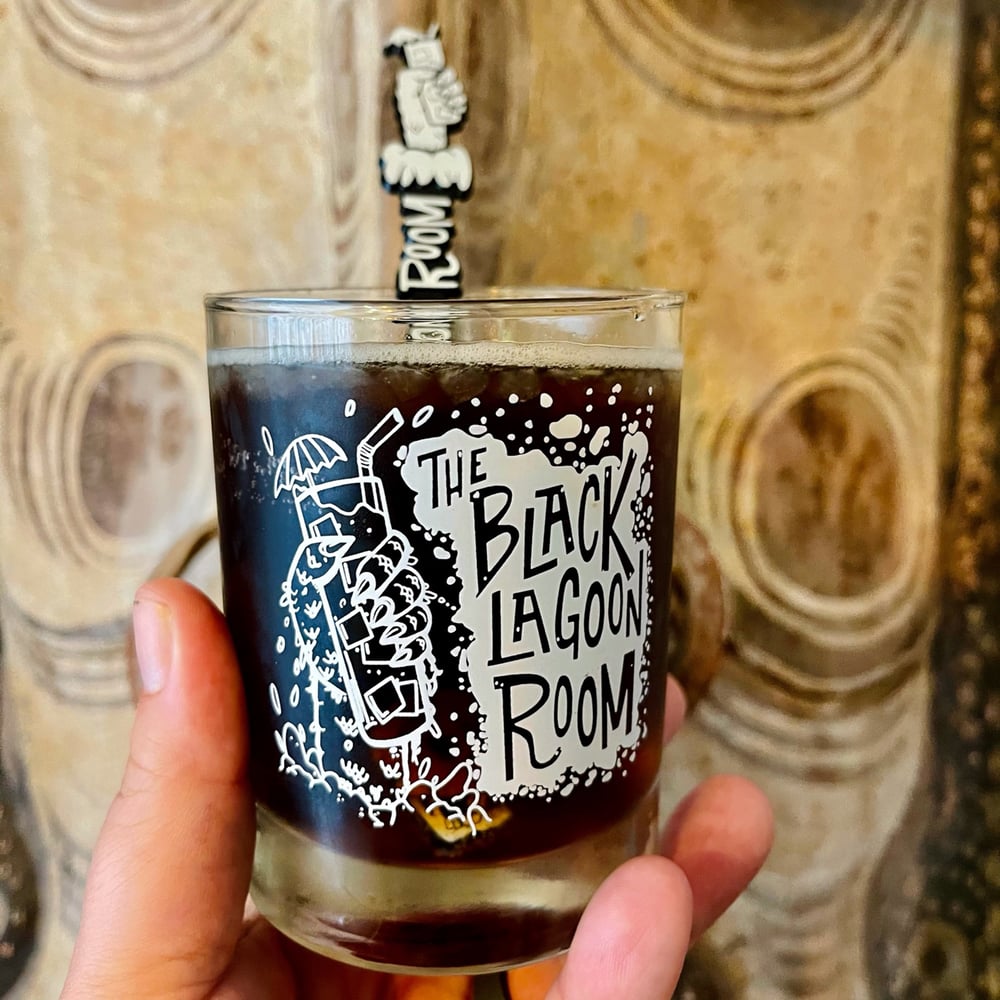 BLACK LAGOON ROOM Logo 11oz Old Fashioned Cocktail Glass