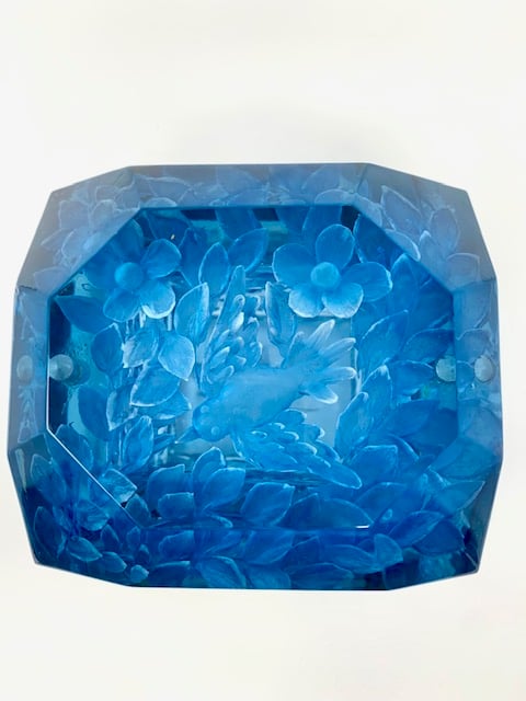 Image of Blue Petite Lucite Box