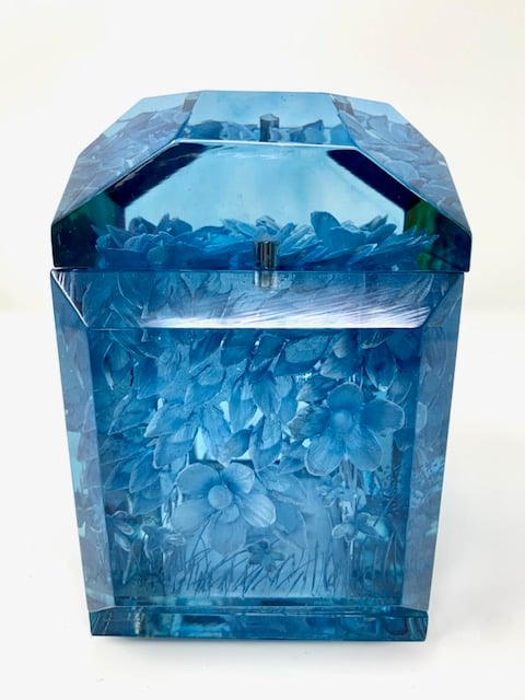 Image of Blue Petite Lucite Box