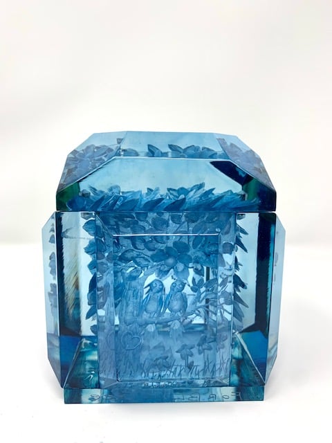 Image of Blue Petite Lucite Box