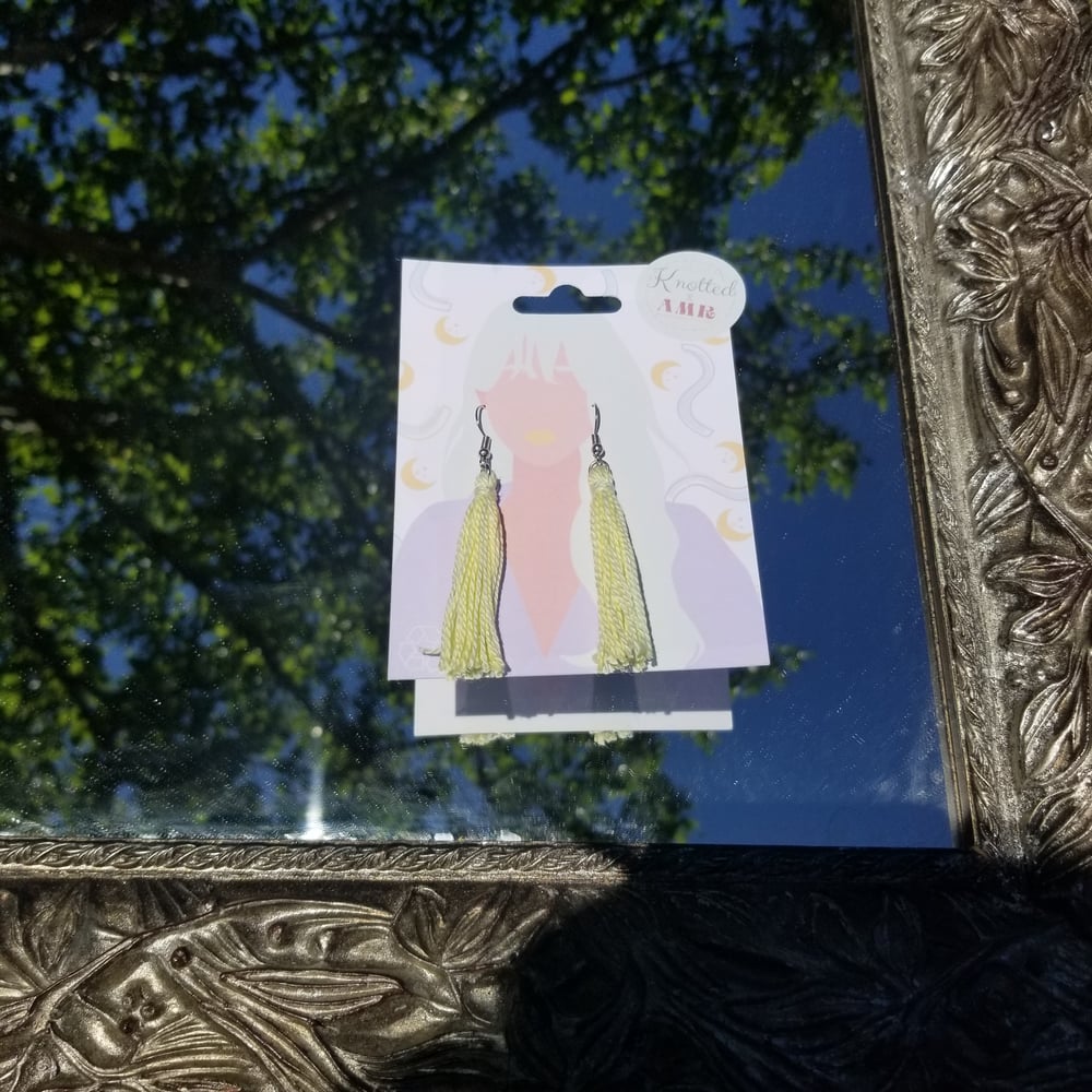 Image of Lemon Tassel Earrings