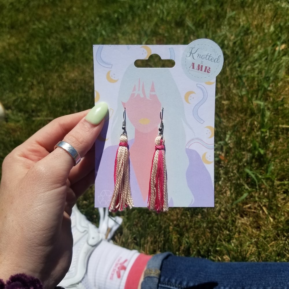 Image of Pop of Color Tassel Earrings