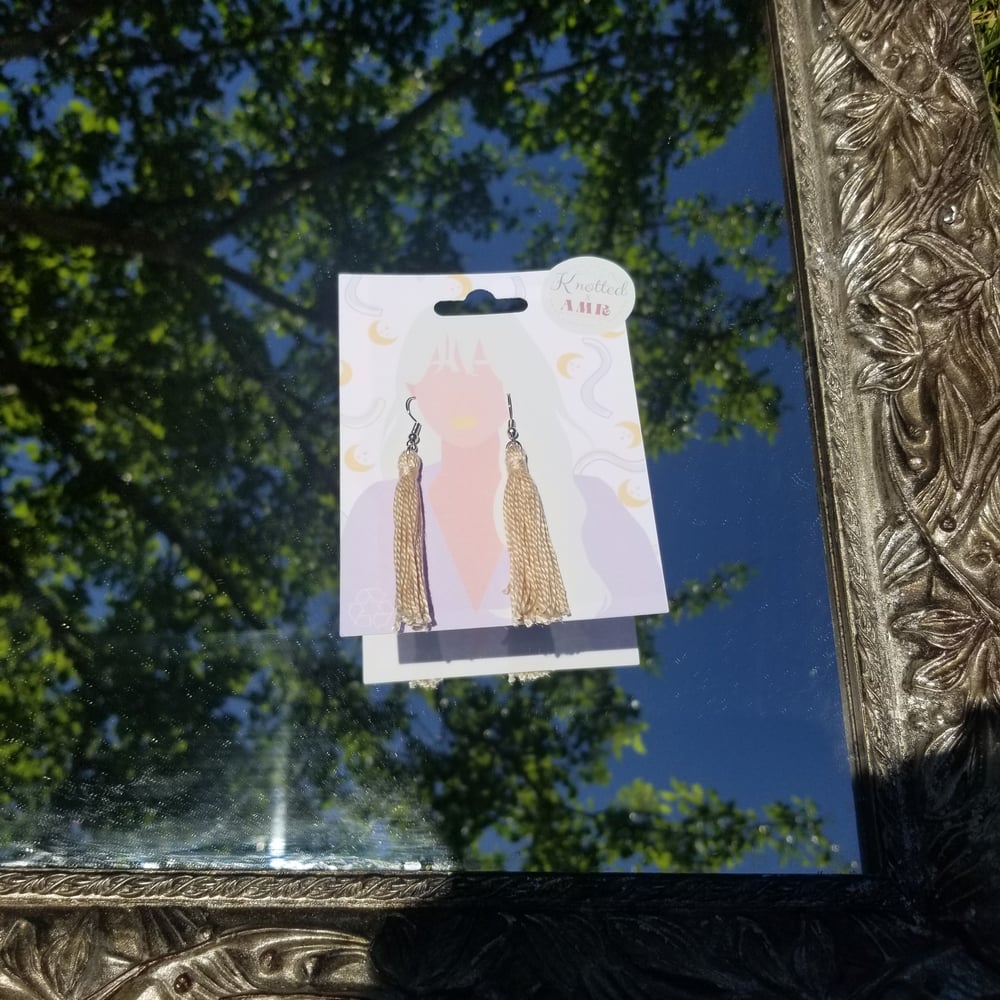 Image of Neutral Dream Tassel Earrings