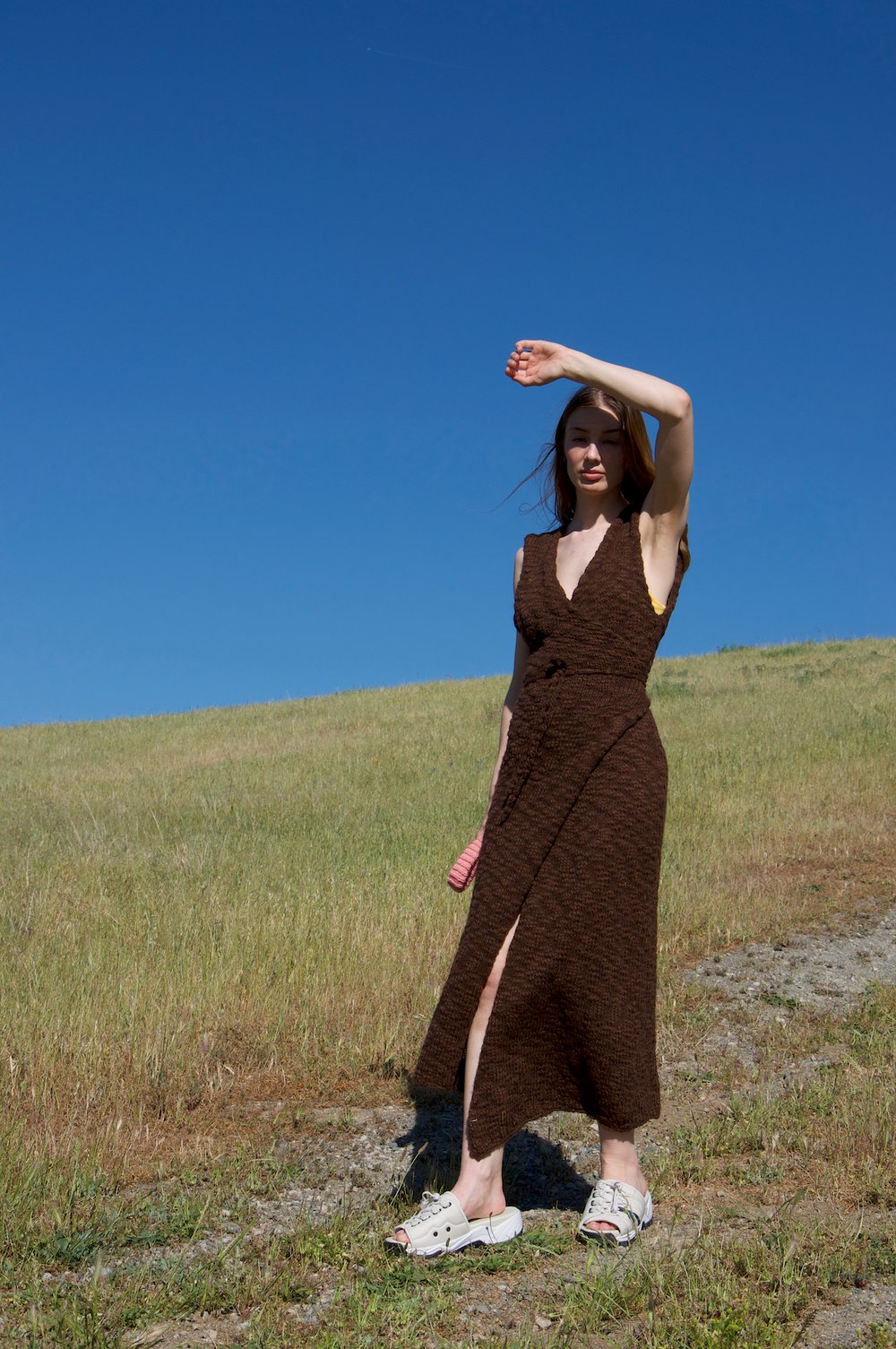 Brown Wrap Dress