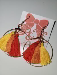 Image 1 of Large Tassel hoops