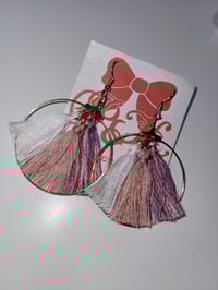 Image 2 of Large Tassel hoops