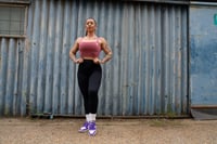 Image 9 of UPerform Elevate Cross Back Bra- Pink 