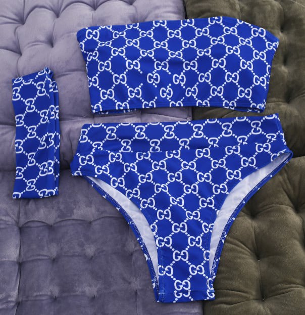 blue gucci bathing suit