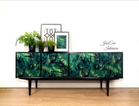 Image 1 of Vintage Mid Century Modern Retro Jungle Palms NATHAN SIDEBOARD  / DRINKS CABINET / TV STAND 