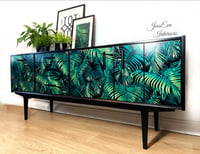 Image 3 of Vintage Mid Century Modern Retro Jungle Palms NATHAN SIDEBOARD  / DRINKS CABINET / TV STAND 
