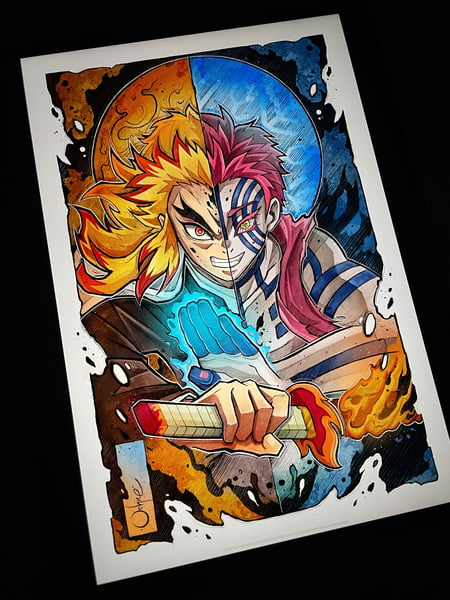 Image of Rengoku & Akaza