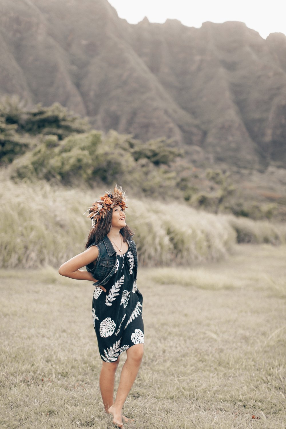 Image of Mana’olana Black & White Spaghetti Strap Summer Dress