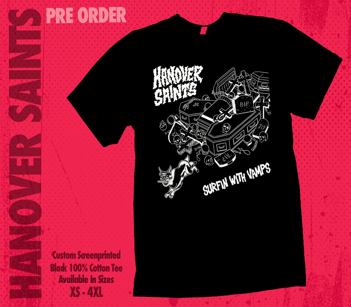Image of HANOVER SAINTS - SURFIN WITH VAMPS TEE