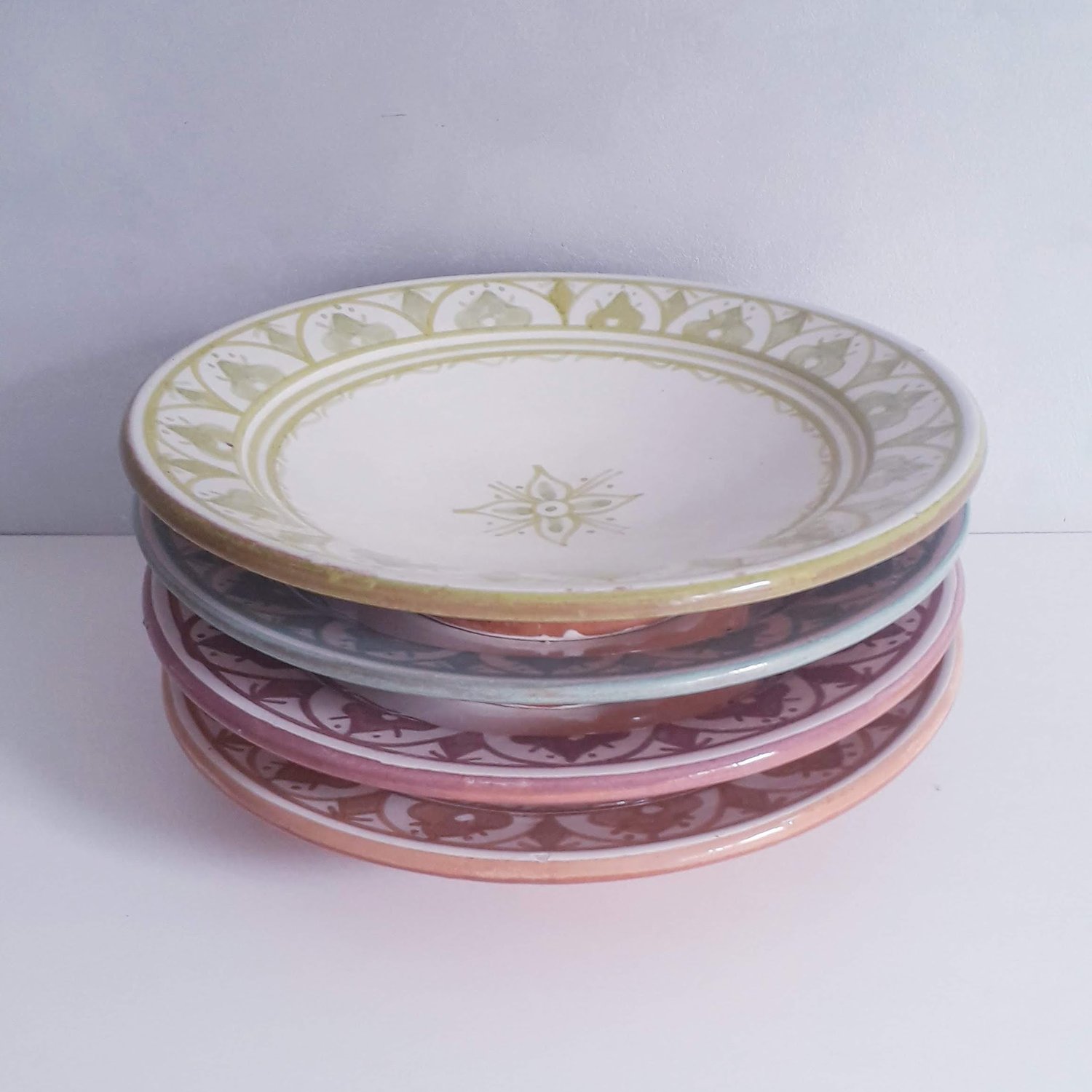 Image of MOROCCAN CERAMIC DINNER PLATES 