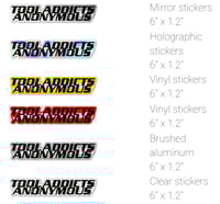 Tool Addicts Anonymous Stickers