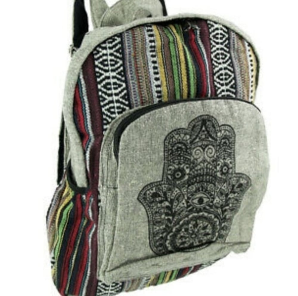 Image of Handmade Hemp back pack