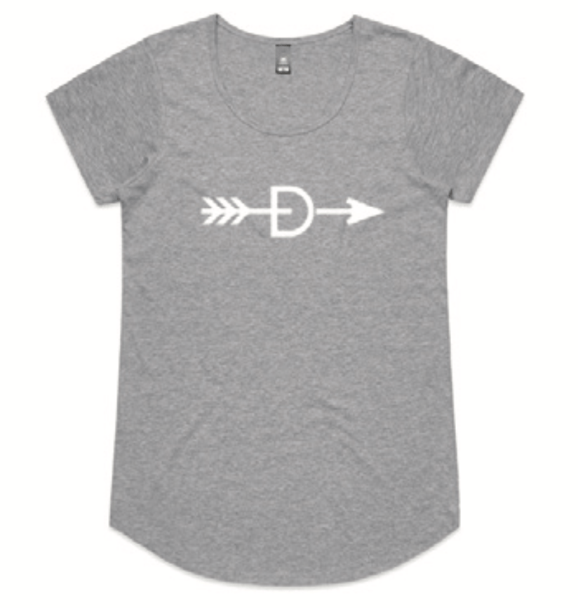 Image of Ladies Arrow Tee - GREY MARLE