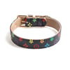 Floral Black Doggy Collar