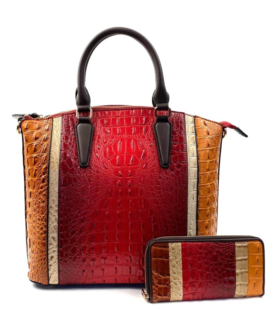 Image of Alligator Satchel with matching wallet