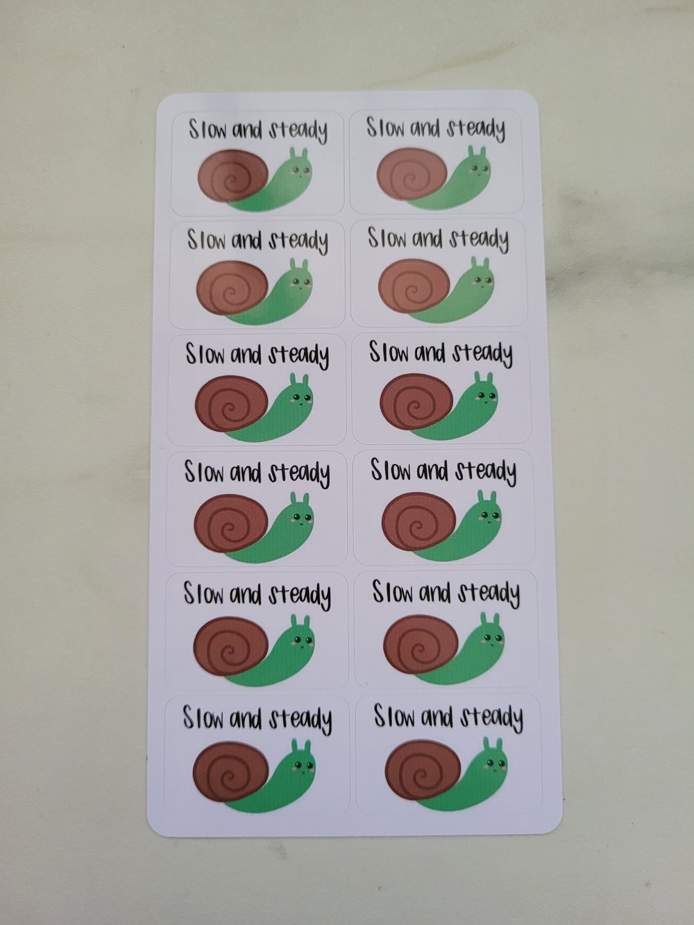 Slow and Steady Sticker Sheet