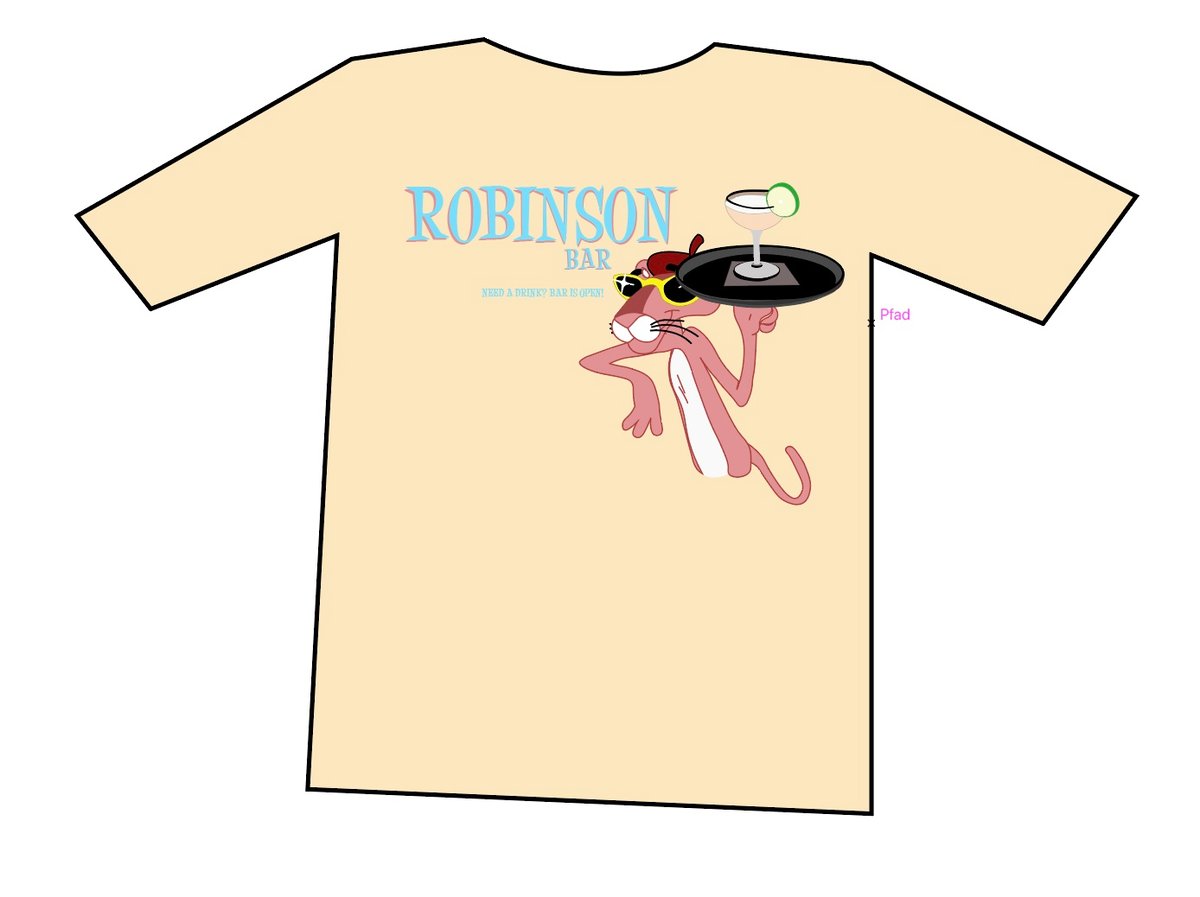 Image of Robinson Bar "Need a drink?" Paul P T-Shirt (dirty yellow)