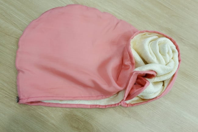 100% Raw Silk Hair Towel 