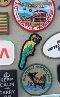 Image 3 of Quad Macaw Patch & Sticker Combo