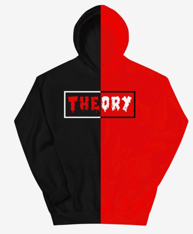 Red and best sale black split hoodie