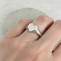 Image 1 of Sand Heart Signet Ring 