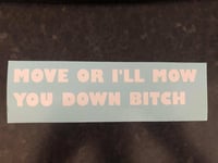 Image 2 of Move or i'll mow you down bitch