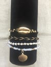 Black & Gold Anklet Set