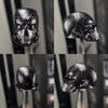 Skull faced gas mask
