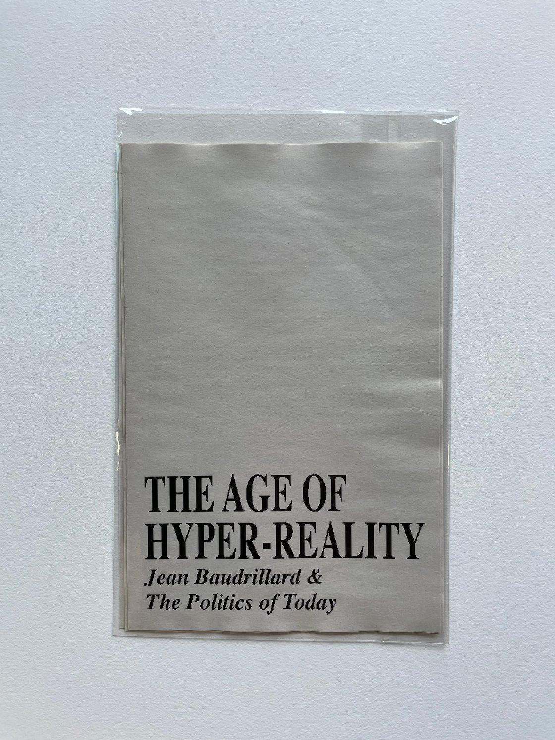 Image of The Age of Hyper-Reality