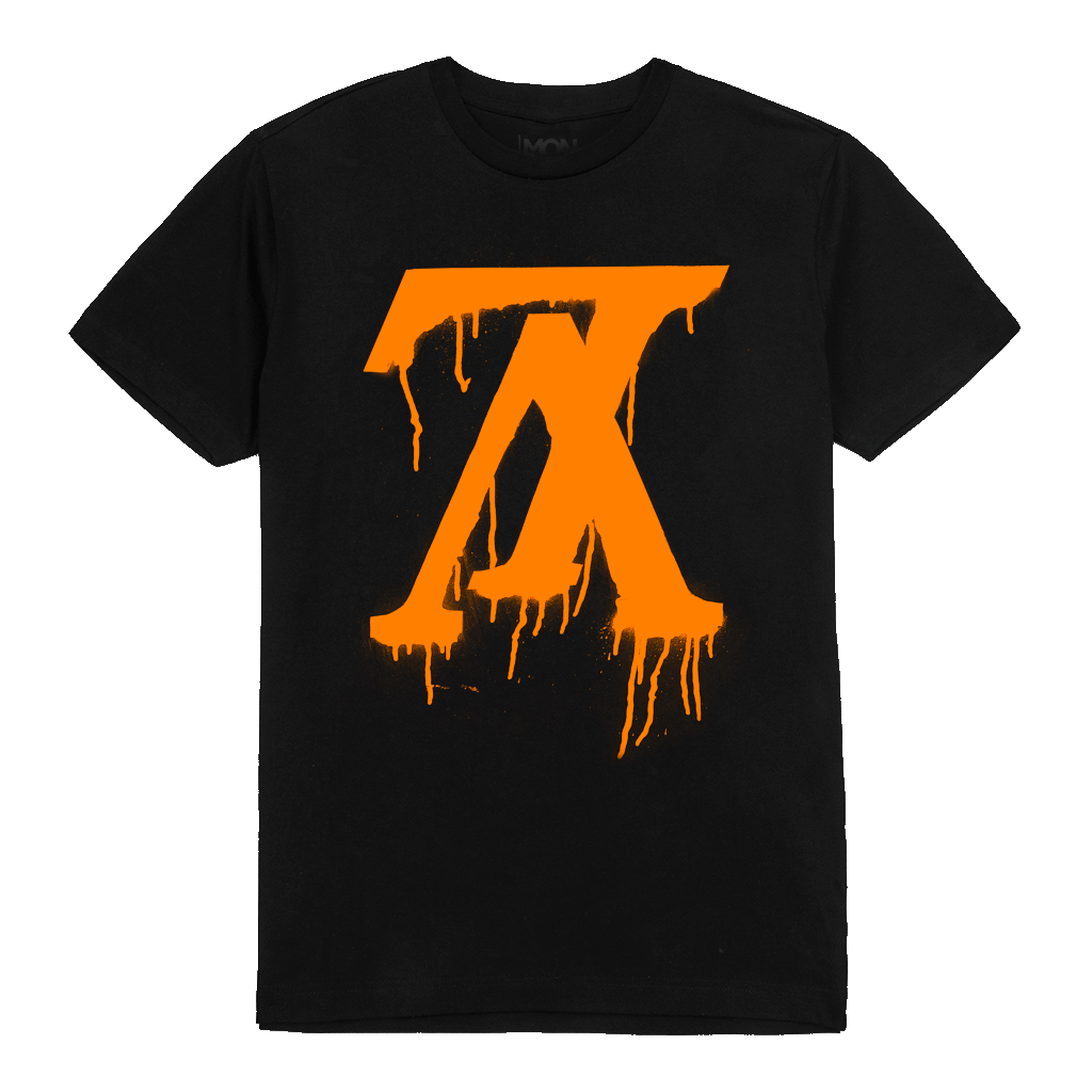 Image of VANDAL NEON ORANGE ON BLACK TS