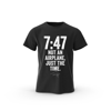 (PREORDER) 7:47 Not An Airplane Just The Time T-Shirt - Black