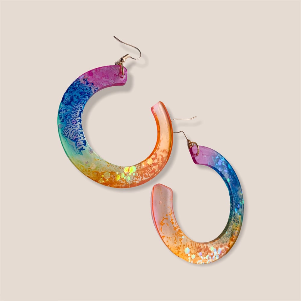 Image of Hoop Earrings Pride Collection