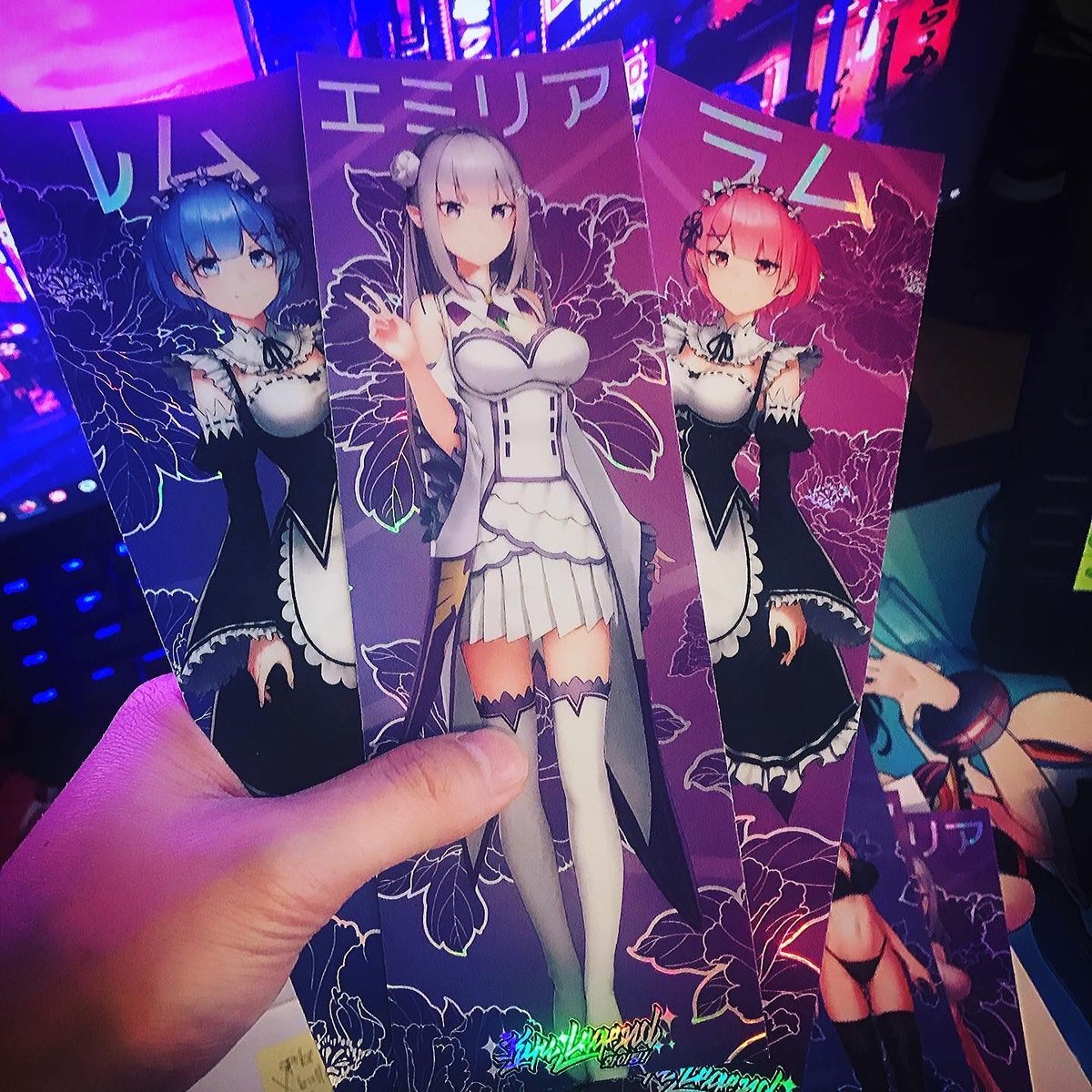 EMILIA - Re:Zero - Vertical Holo Slap Sticker [SAFE/SEXY/LEWD versions] |  KYU LEGEND