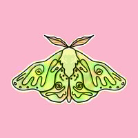 Image 1 of luna moth sticker
